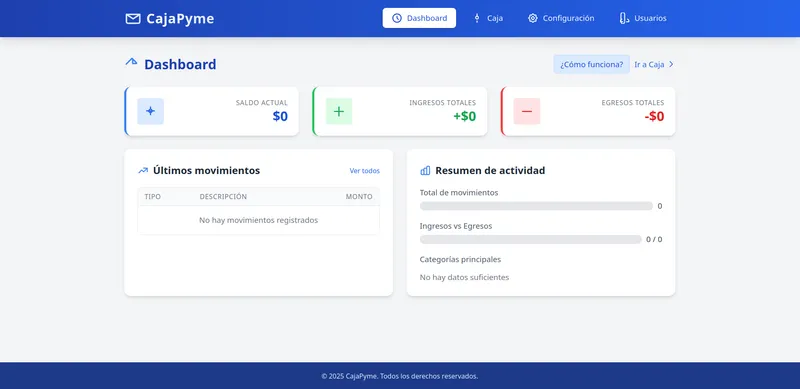 Preview de CajaPyme - Sistema de Gestión de Caja
